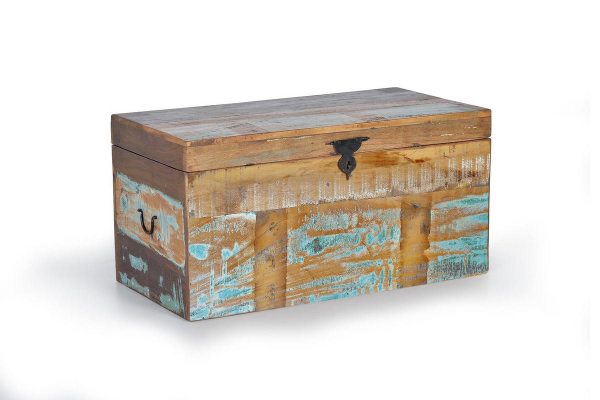 TRUHE aus Mangoholz - Chromfarben, Holz (80/40/40cm) - Giner y Colomer