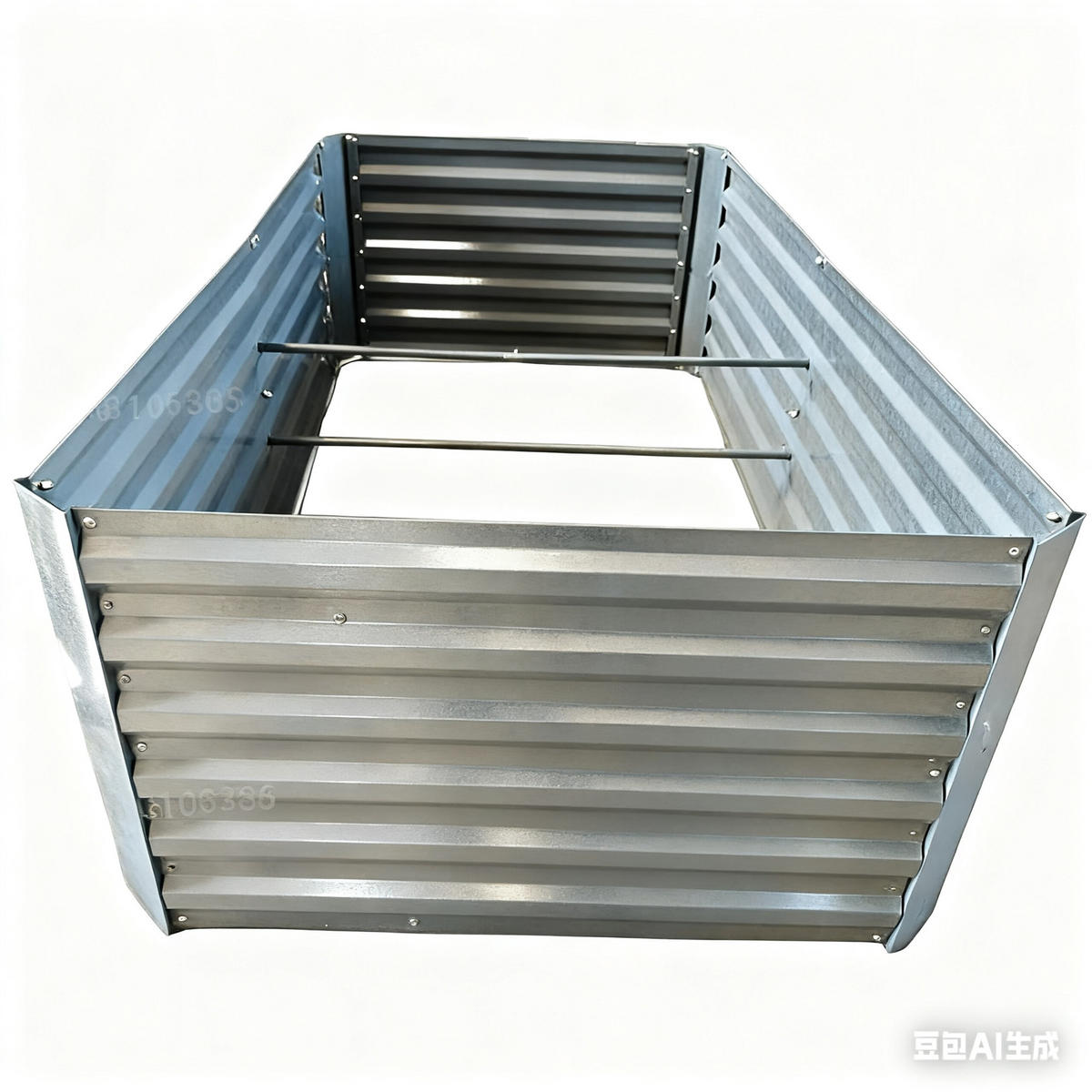 HOCHBEET Silber Metall 57x180x90 cm - Silberfarben, Metall (180/57/90cm) - Relaxdays