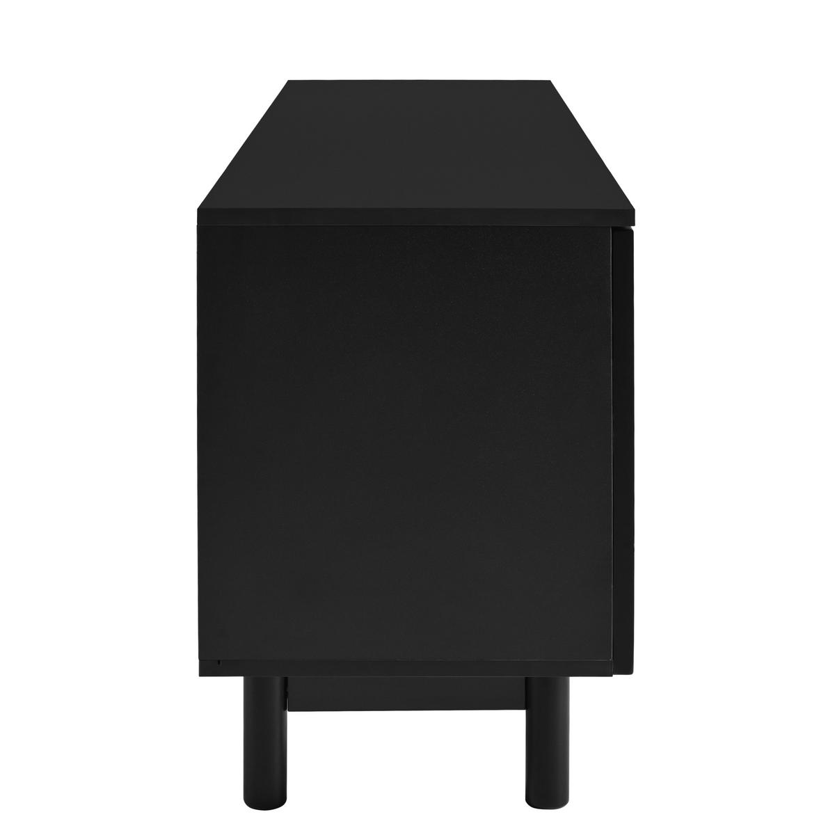 TV-ELEMENT 175/38/56 cm Schwarz mit verstellbaren Einlegeböden und Stauraum - Schwarz, Holzwerkstoff (38/56/175cm) - Korfee