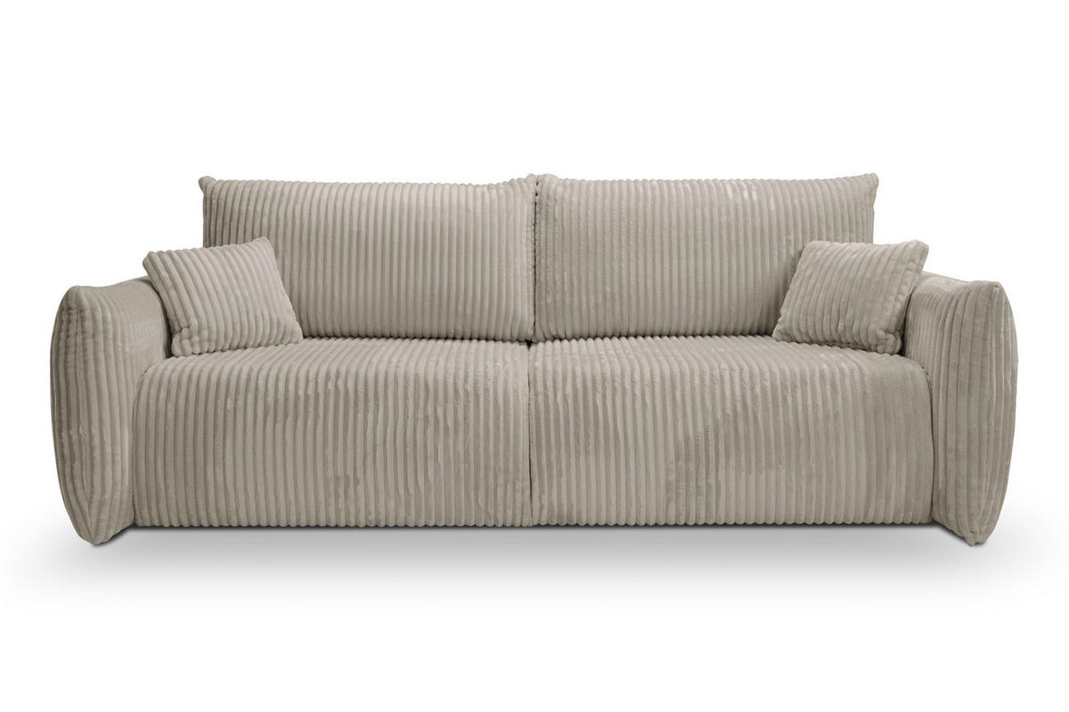 SOFA Hallora - Creme (Tilia 11) - Creme, Holzwerkstoff (240/88/108cm) - Möblo