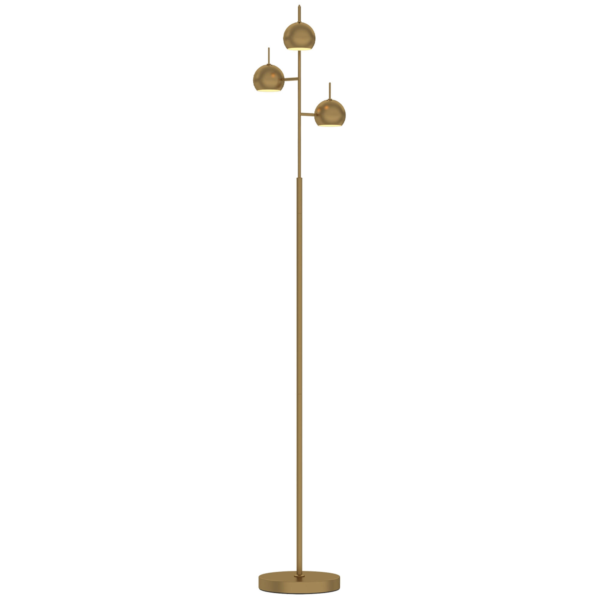 Homcom Stehlampe Gold 23x165x23 cm
