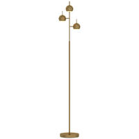 STEHLAMPE Stahl Gold - Goldfarben, Metall (23/23/165cm) - HOMCOM