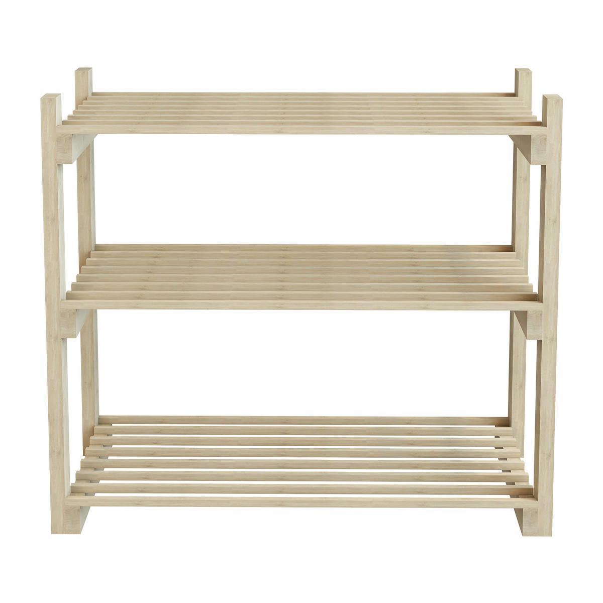 SCHUHREGAL Them - Naturfarben, Holz (68/60/30cm) - [en.casa]