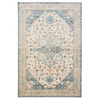 VINTAGE-TEPPICH Miray waschbar 200/300 cm - Blau/Multicolor, Kunststoff (200/300cm) - benuta Nest