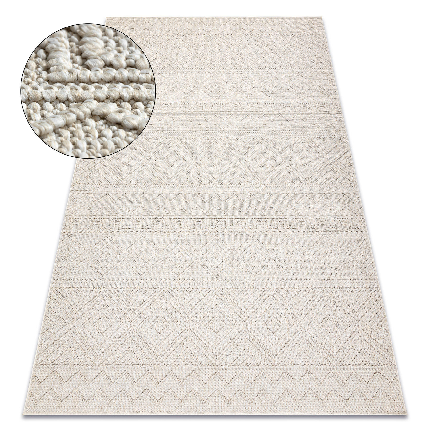 TEPPICH Origi 60/100 cm - Creme, Textil (60/100cm) - rugsX