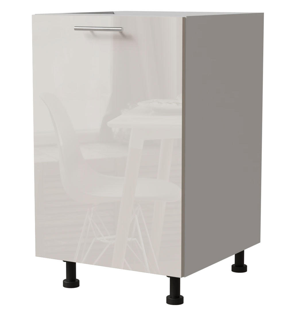 Feldmann-Wohnen Unterschrank Creme, Weiß 50x82x50 cm