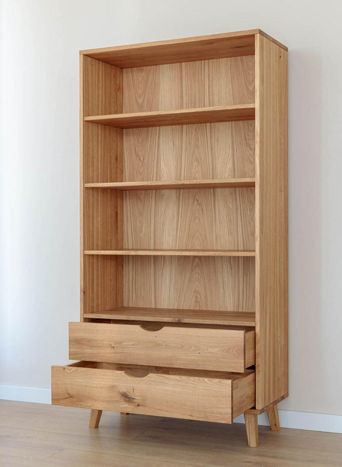 ARBEITSZIMMER-SET 2-tlg Simona Eiche Natur 200 / 40 / 180cm - Eichefarben, Holz (200/180/40cm) - Feldmann-Wohnen