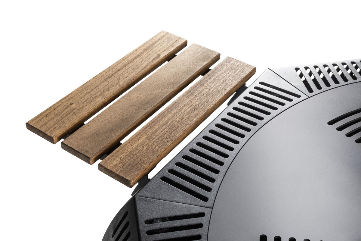 FEUERSCHALE mit Grillring WOX Schwarz 115 x 115 x 80 cm 110 kg pulverbeschichtet - Schwarz, Metall (115/80/115cm) - The Favilla