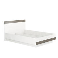 BETT Blanco Pinie weiß / grau 150 / 206 / 97cm - Weiß, Holz/Holzwerkstoff (140/200cm) - Feldmann-Wohnen