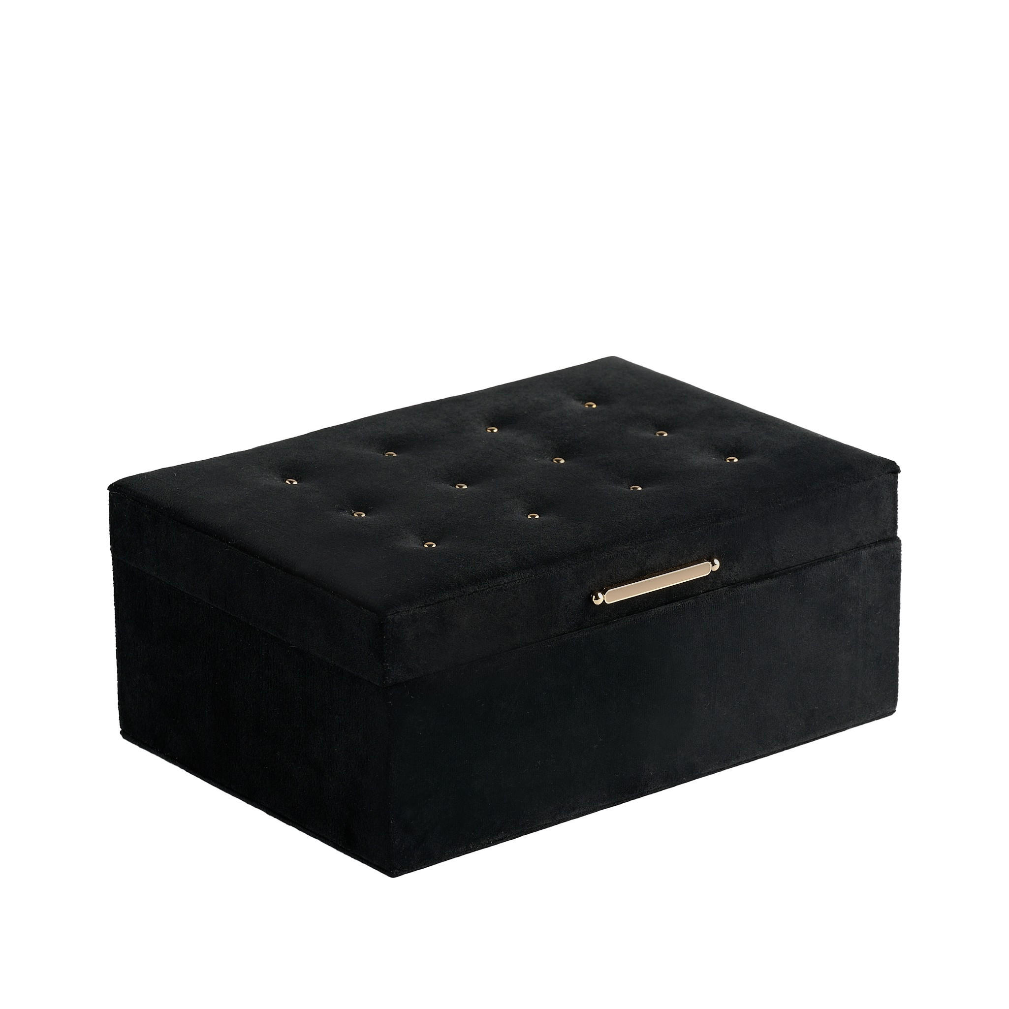 SCHMUCKKÄSTCHEN Nappo - Schwarz, Textil (17.5/11/24.5cm) - home&you