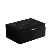 SCHMUCKKÄSTCHEN Nappo - Schwarz, Textil (17.5/11/24.5cm) - home&you