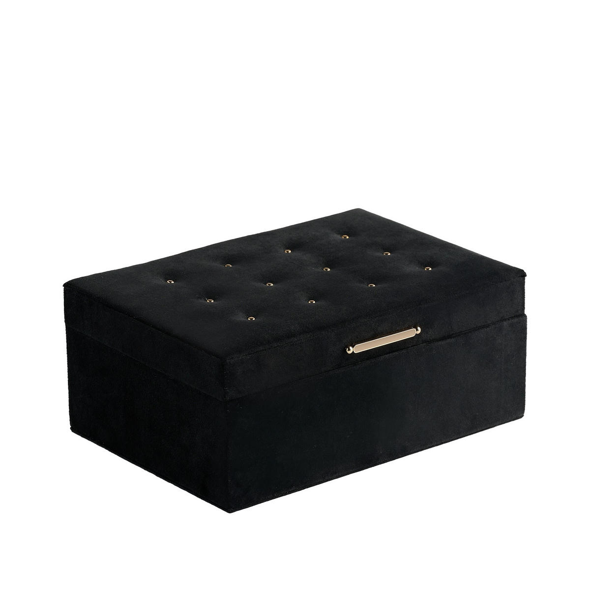 SCHMUCKKÄSTCHEN Nappo - Schwarz, Textil (17.5/11/24.5cm) - home&you