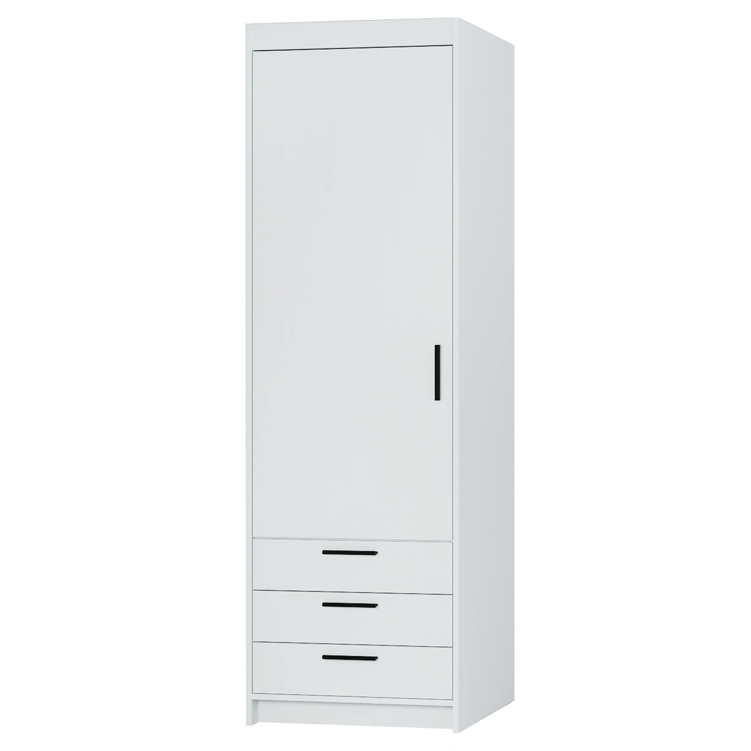 AX Living Kleiderschrank Weiß 59.9x190.5x53 cm
