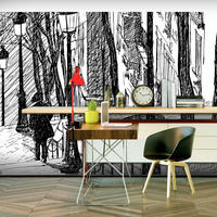 VLIESTAPETE Schwarz-Weiß 550/270 cm - Schwarz, Textil (550/1cm) - KUNSTLOFT
