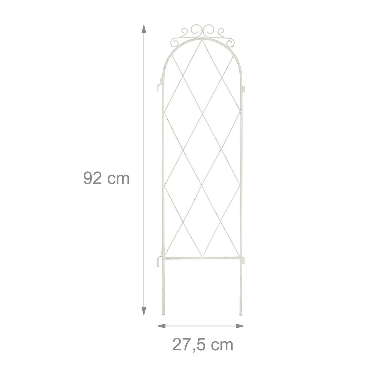 3XRANKGITTER - Weiß, Metall (27.5/92/1cm) - Relaxdays