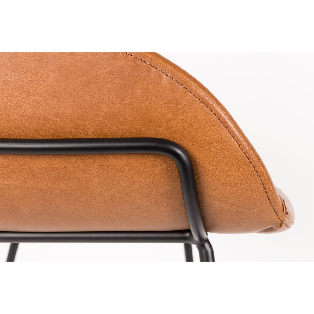 BARHOCKER Feston Rückenlehne 65 cm Braun - 2 er Set - Braun, Kunststoff (54.5/88.5/53cm) - Zuiver