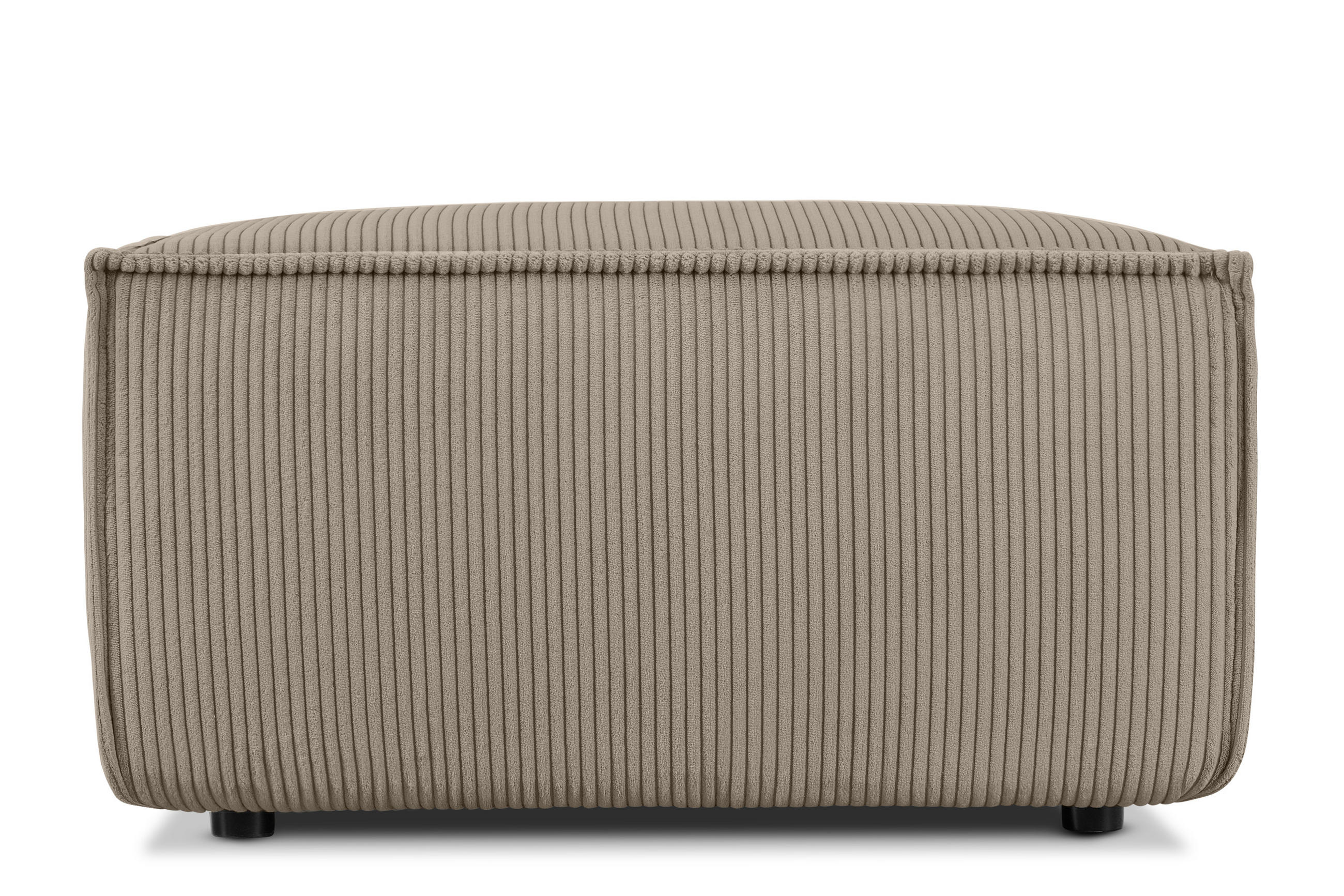 SITZPOUF NAPI gefederte Sitzfläche, beige - Beige/Schwarz, Textil (83/45/83cm) - KONSIMO®