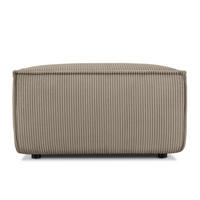 SITZPOUF NAPI gefederte Sitzfläche, beige - Beige/Schwarz, Textil (83/45/83cm) - KONSIMO®