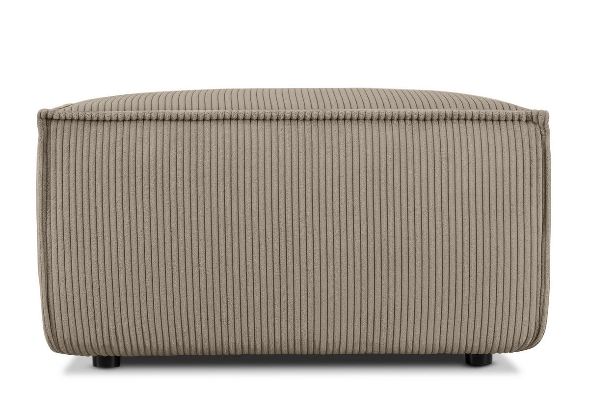 SITZPOUF NAPI gefederte Sitzfläche, beige - Beige/Schwarz, Textil (83/45/83cm) - KONSIMO®