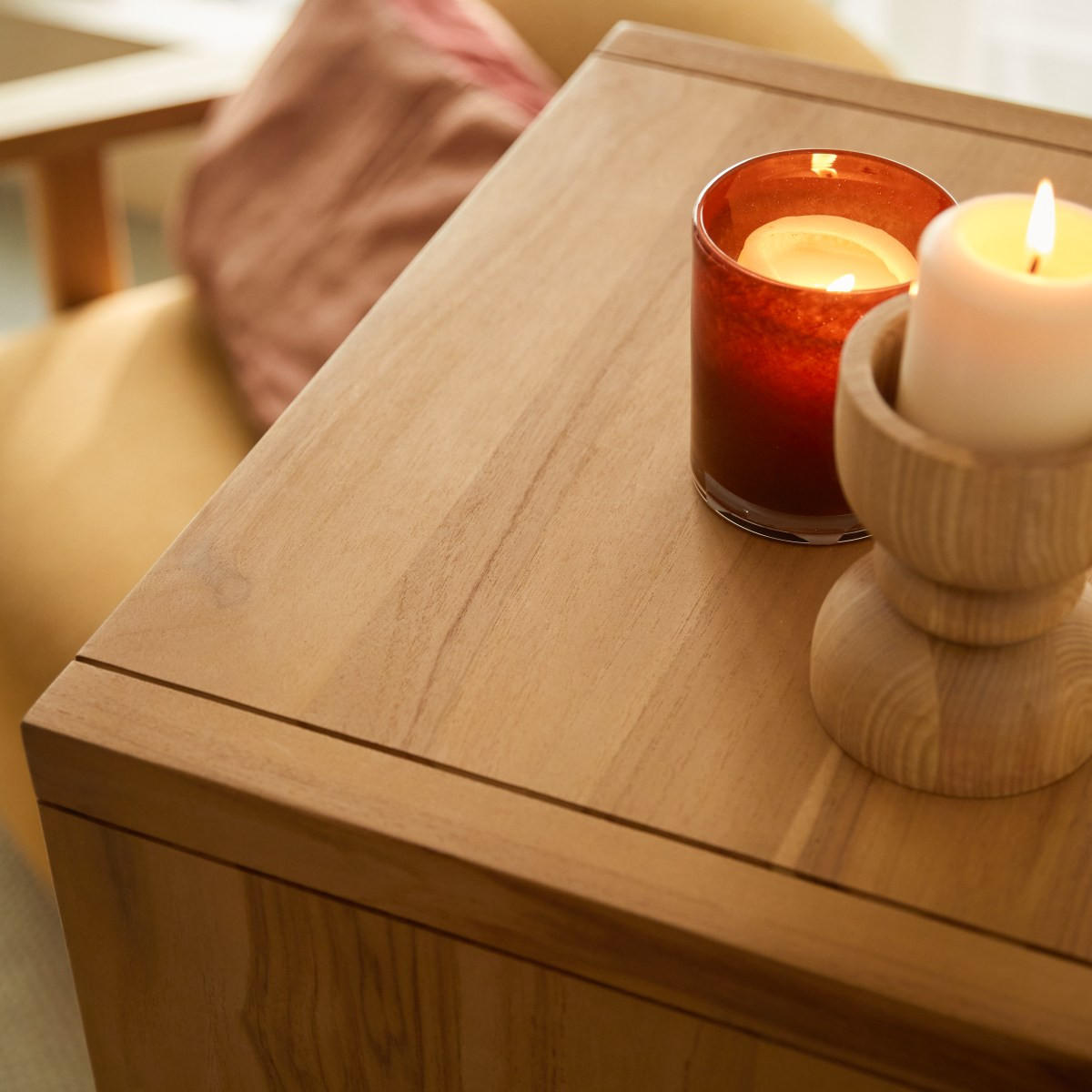 KOMMODE Kort Natur aus Teak - Naturfarben, Holz (54/116/50cm) - Tikamoon