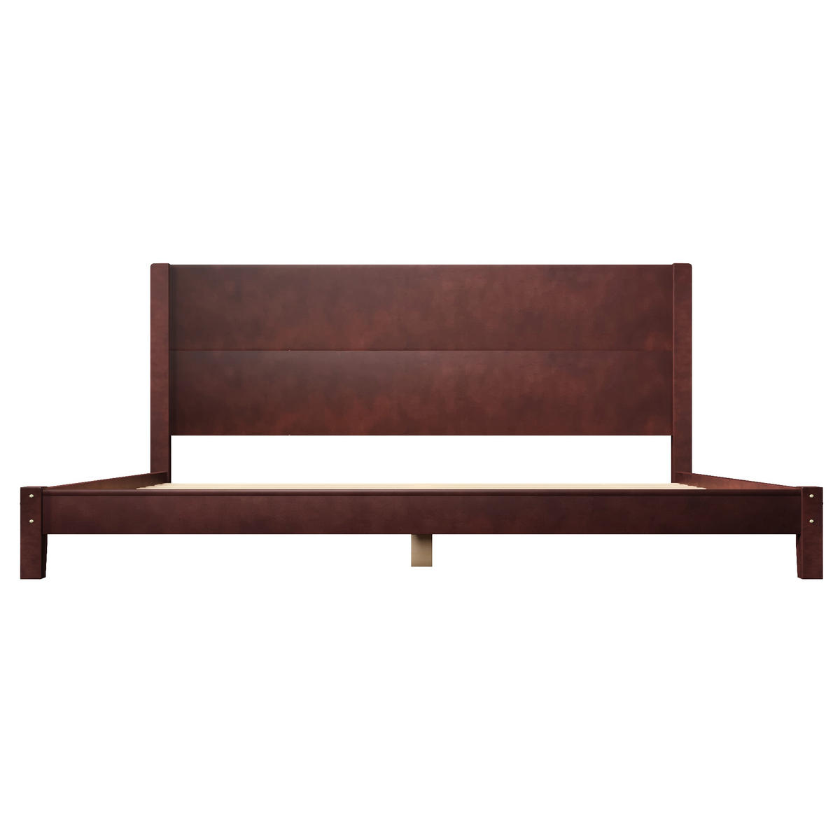 BETT 180/200 cm in Braun mit Kopfteil und Lattenrost aus Holz - Braun, Holz/Holzwerkstoff (180/200cm) - CHICFURN
