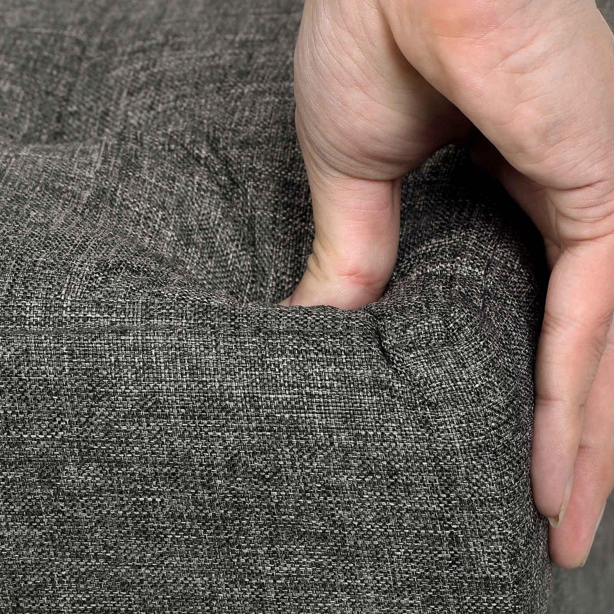 SITZHOCKER - Grau, Holzwerkstoff (40/38/38cm) - Hansiro
