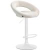 BARHOCKER Samt creme - Creme/Weiß, Textil/Metall (53/80/47cm) - CLP