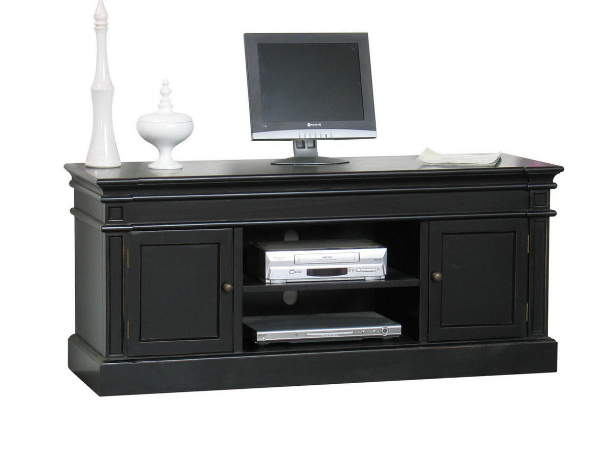 TV-ELEMENT Schwarz - Schwarz, Holzwerkstoff (137/60/45cm) - ebuy24