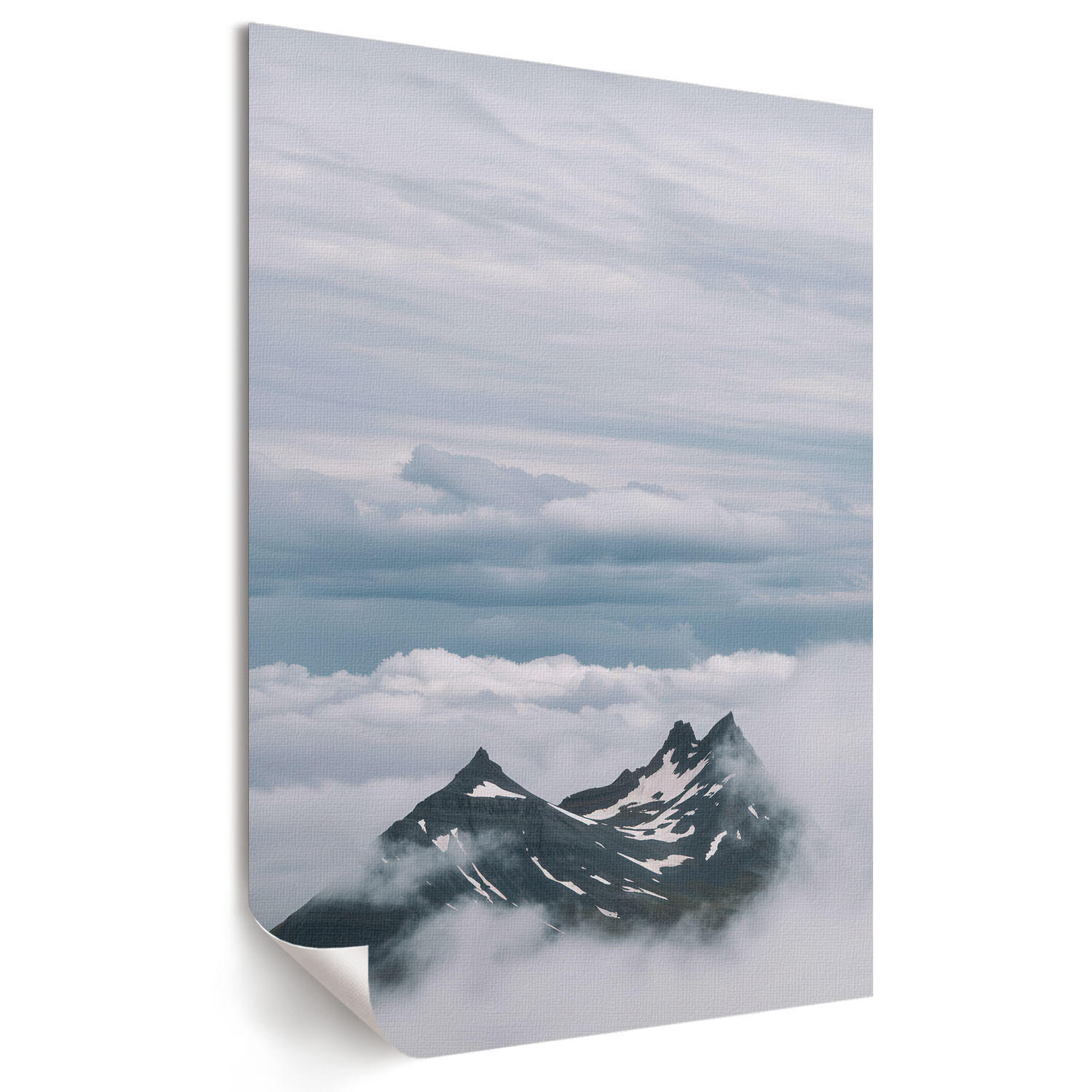 POSTER - 21x29 cm - Lunori - Bergpanorama - Grau, Textil (21/29.7/0.1cm) - TULUP