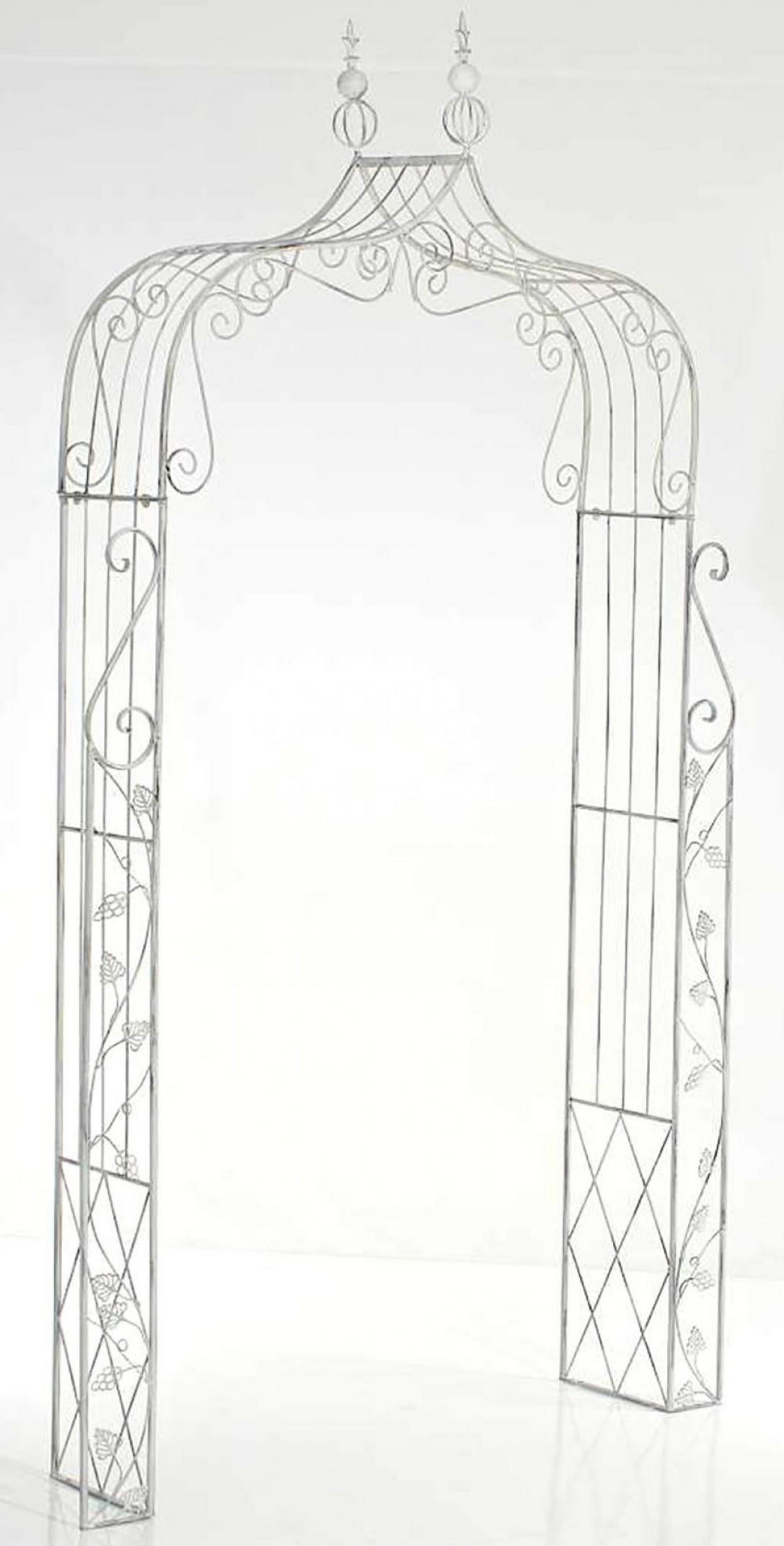 ROSENBOGEN Metall Antik Weiß - Weiß, Metall (143/248/30cm) - CLP