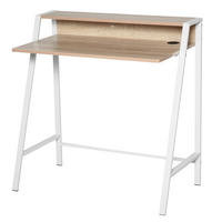 SCHREIBTISCH, MDF, Eisen, Weiß+Eiche - Weiß, Kunststoff (84/45/85cm) - HOMCOM