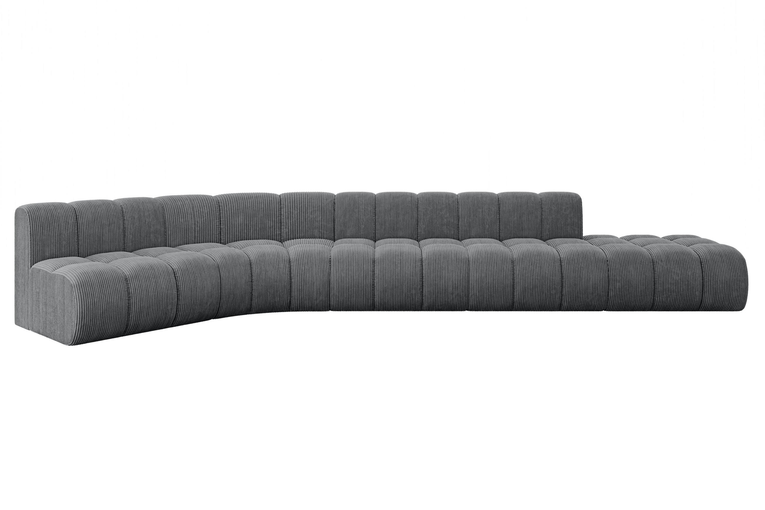 ECKSOFA modulares Sofa Brilo-L2 - 471x174x70 cm Dunkelgrau - Dunkelgrau, Holzwerkstoff/Textil (471/174cm) - ALTDECOR