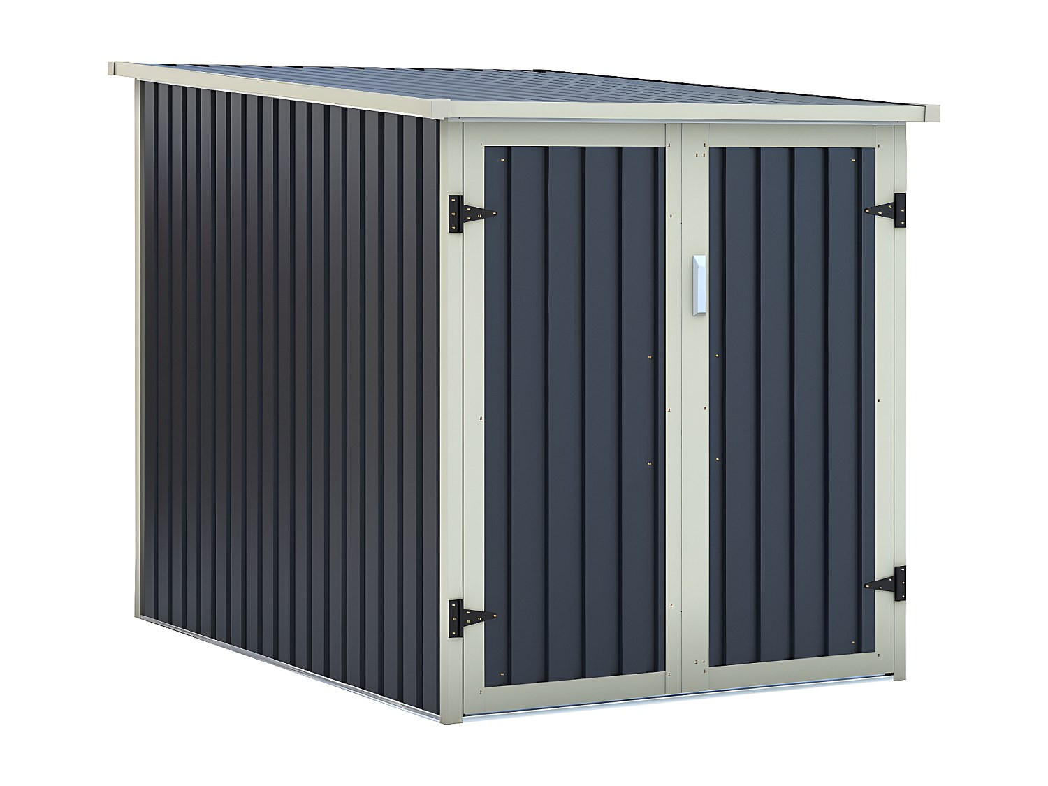 FAHRRADUNTERSTAND Fahrradschuppen - Stahl - 2,81 m² - NIKI - Anthrazit, Metall (128/142/189cm) - Vente-Unique