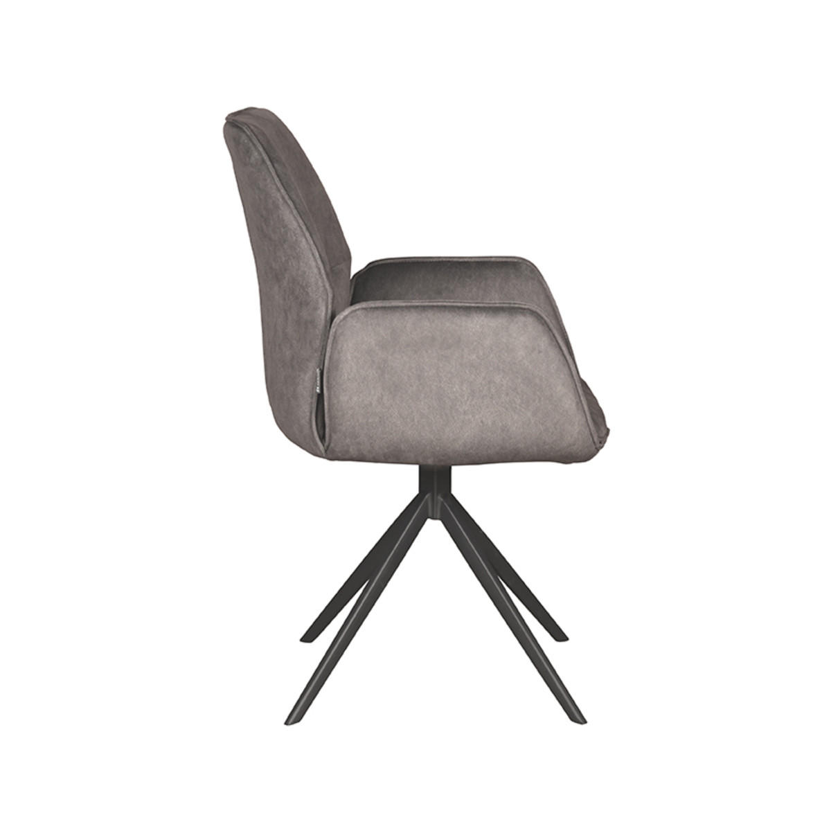 ESSZIMMERSTÜHLE Mellow Grey 63/58/92 cm 2er-Set - Grau, Textil (58/92/63cm) - LABEL51