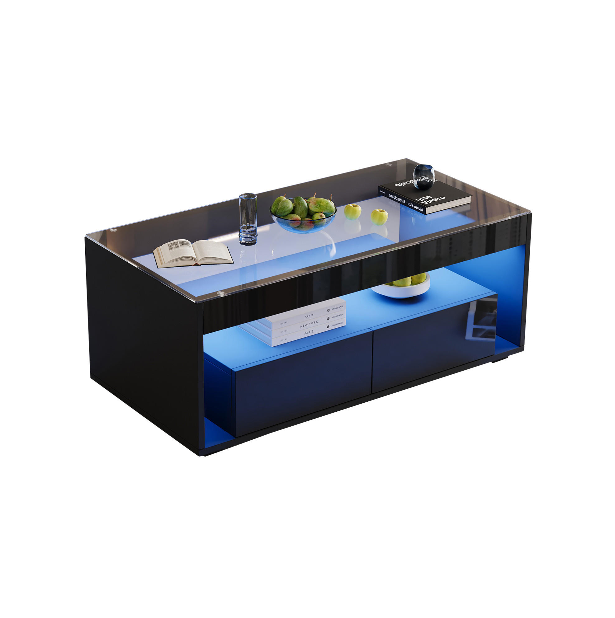Meubliv Couchtisch Schwarz 50x40x110 cm
