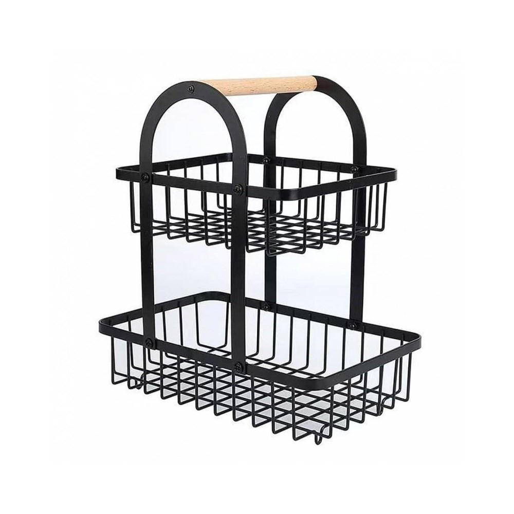 OBSTKORB Schwarz 27/17.5/29 cm 33846 - Schwarz, Holz (29cm) - Elitehoff