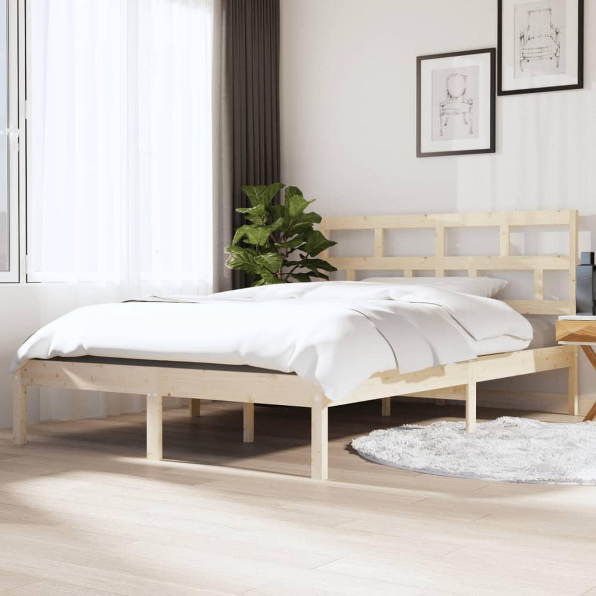 BETT Keener 146/195.5 cm - Braun, Holz (140/190cm) - Nettlife
