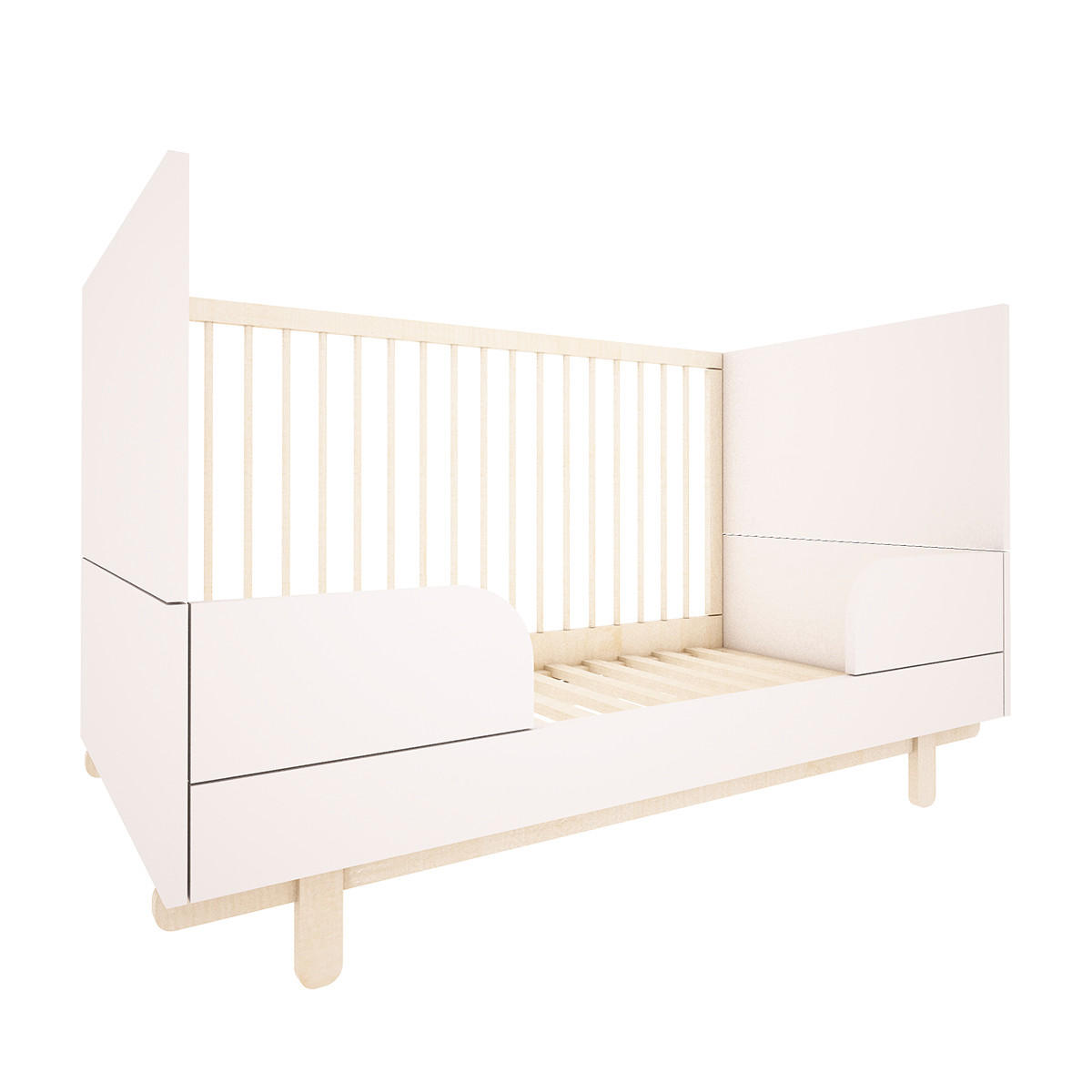 POKOJ PRO MIMINKO 2DÍLNÝ Romy Bílá - bílá, kompozitní dřevo (145/99/75cm) - Petits-meubles