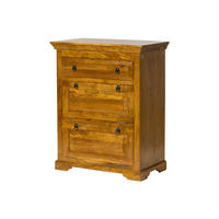 KOMMODE Akazie 80x45x100 honig lackiert OXFORD #0904 - Braun, Holz (80/100/45cm) - Massivmoebel24