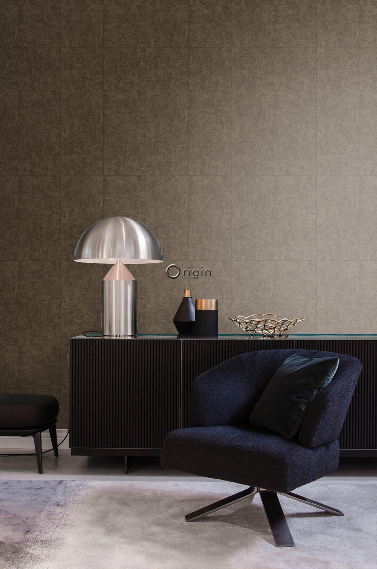 TAPETE Stein-Optik 53 cm x 10.05 m - Braun, Papier (53/1000cm) - Origin Wallcoverings