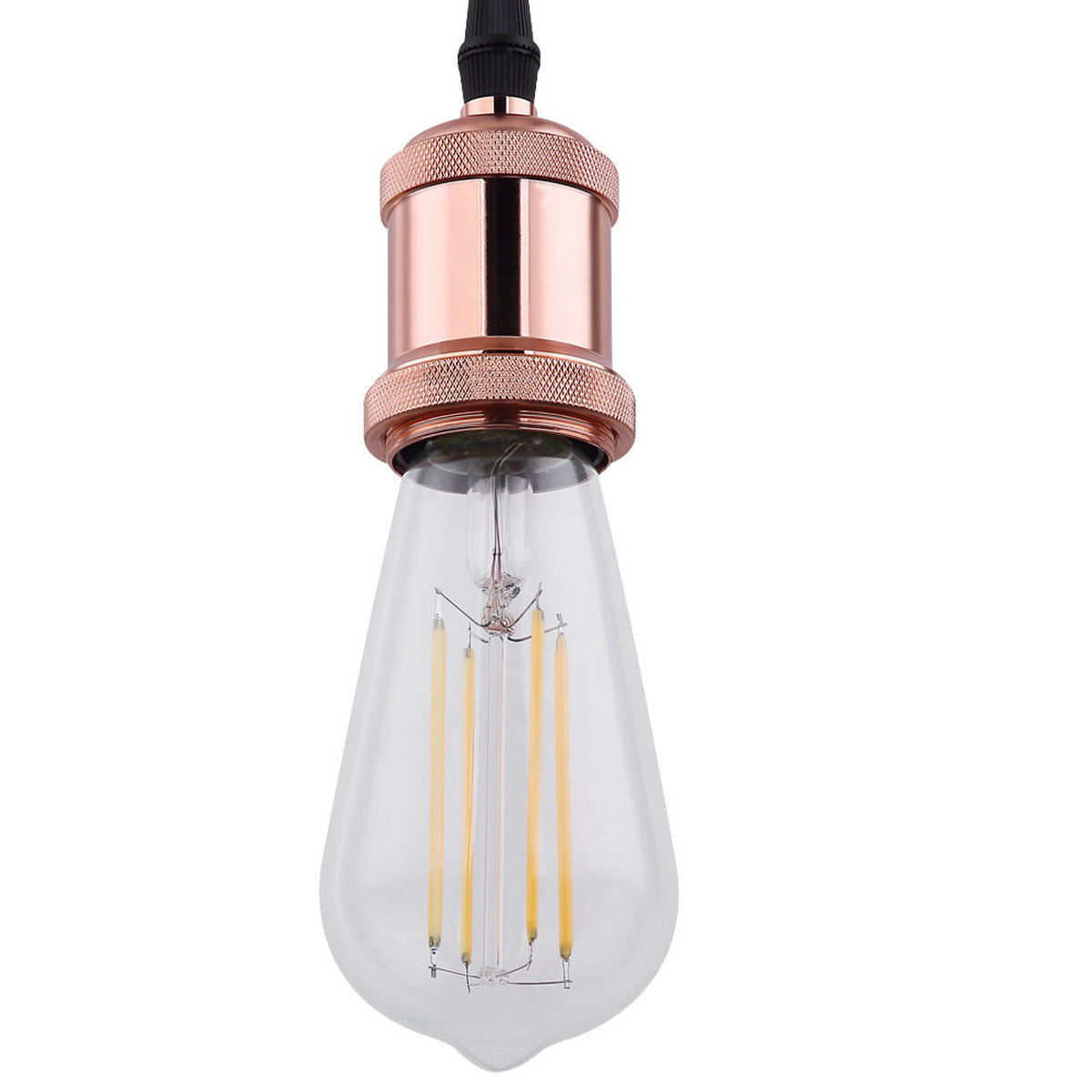 HÄNGELEUCHTE Metall Kupfer 3-flammig - Kupferfarben, Metall (11.7/11.7/200cm) - Globo Lighting