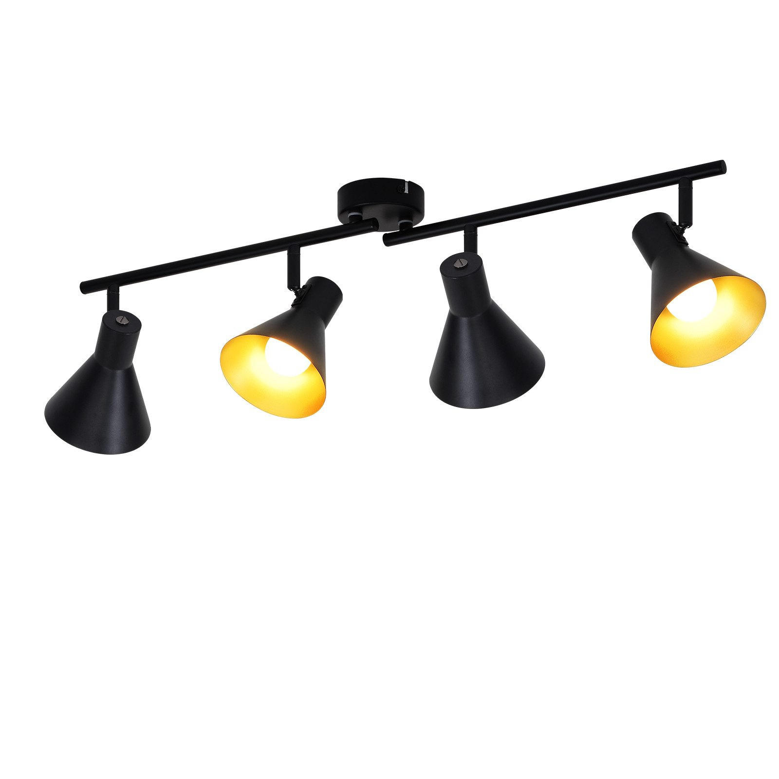 DECKENSTRAHLER Daenerys 70/11/21cm - Schwarz, Metall (70/11/21cm) - ZMH