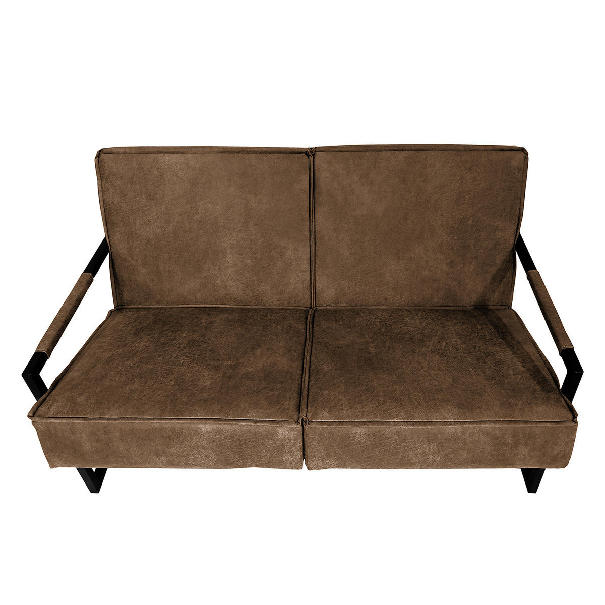 POLSTERGARNITUR (3-2-1) - Antiklederlook - Grau, Textil (1/1/1cm) - home24