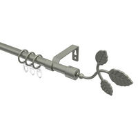 GARDINENSTANGE Olymp Alessia 280 cm (geteilt in 2 x 140 cm), 1-läufig, 16 mm Ø Chrom matt - Chromfarben/Nickelfarben, Metall (280cm) - INTERDECO