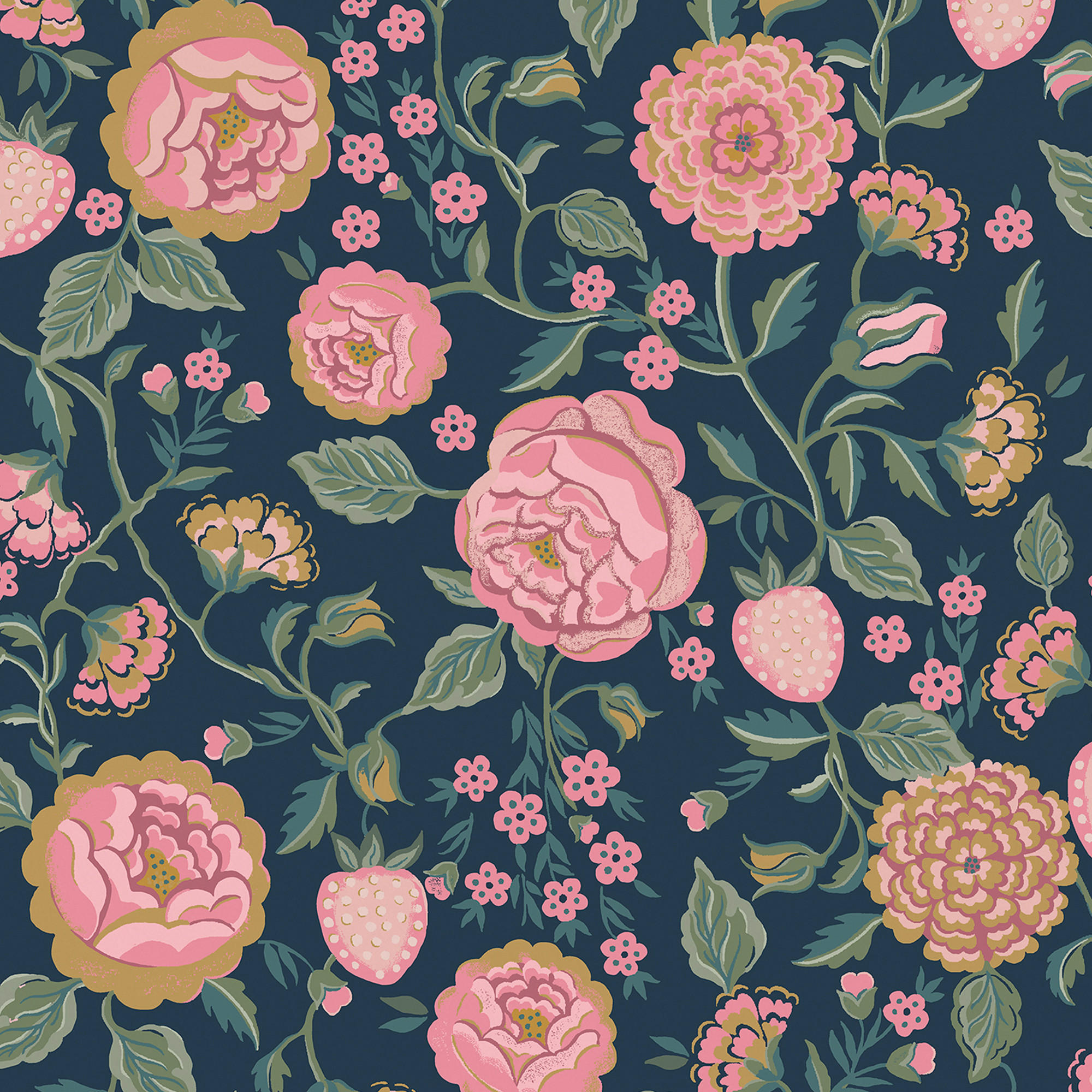 Graham & Brown Vliestapete Blau, Rosa 52x1000 cm