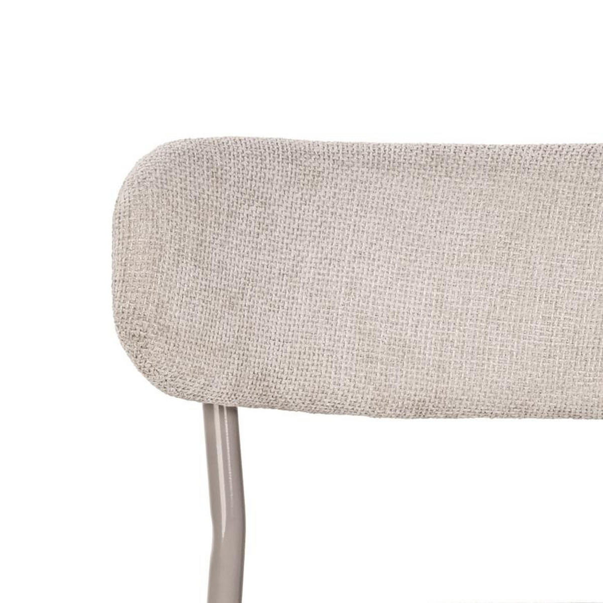 BARHOCKER 2er-Set GABY modernen aus beige Chenillegewebe - Beige, Textil/Metall (47.5/90/50.5cm) - Sicaan