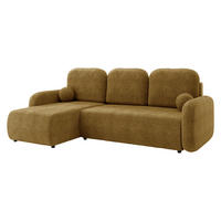 ECKSCHLAFSOFA Gizefa - Schwarz/Braun, Holz/Kunststoff (233/147cm) - MIRJAN24