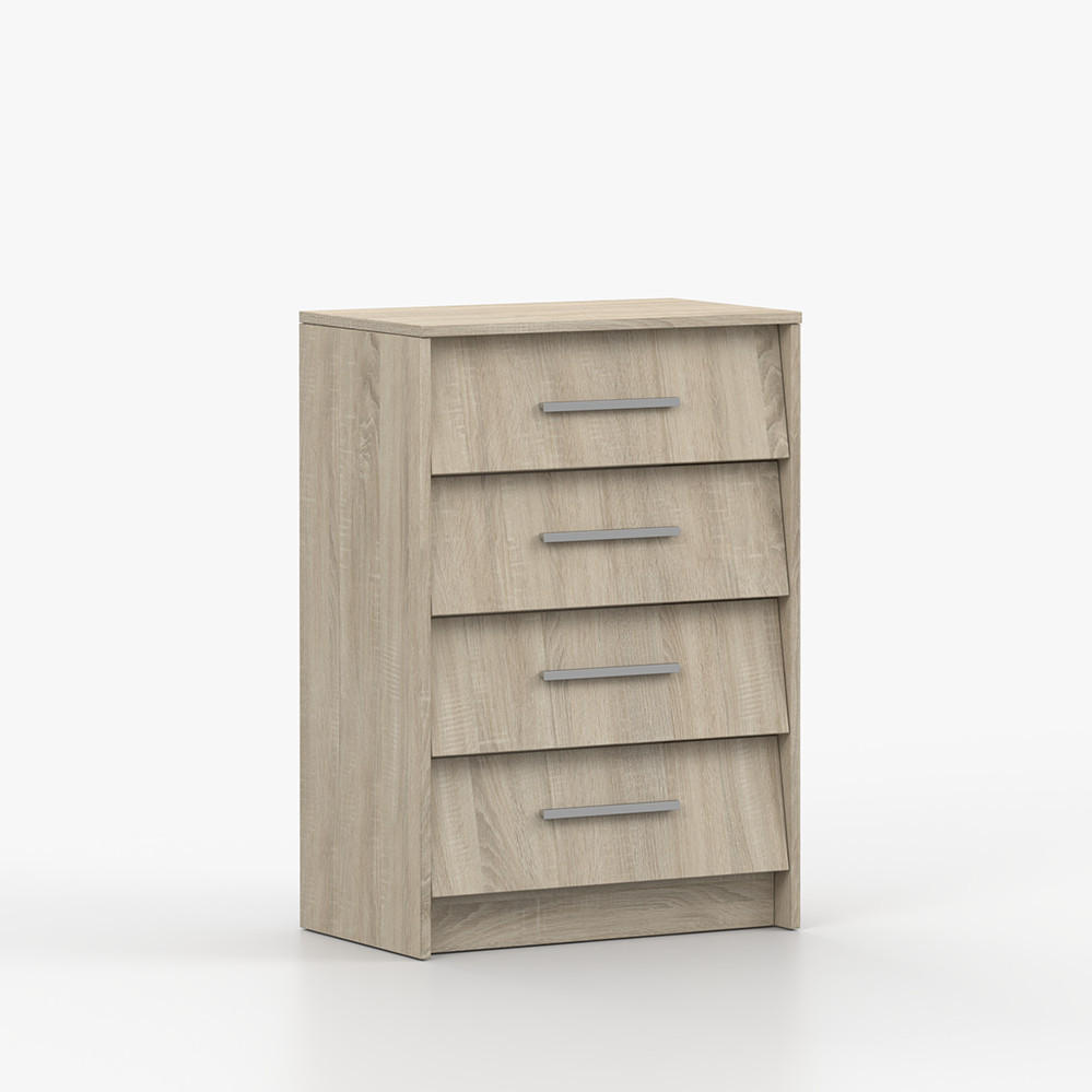 SCHUHSCHRANK 01 60 cm, 60/86/36, 4 Schubladen , Sonoma Eiche - Sonoma Eiche, Holzwerkstoff (60/86/36cm) - imoebel24