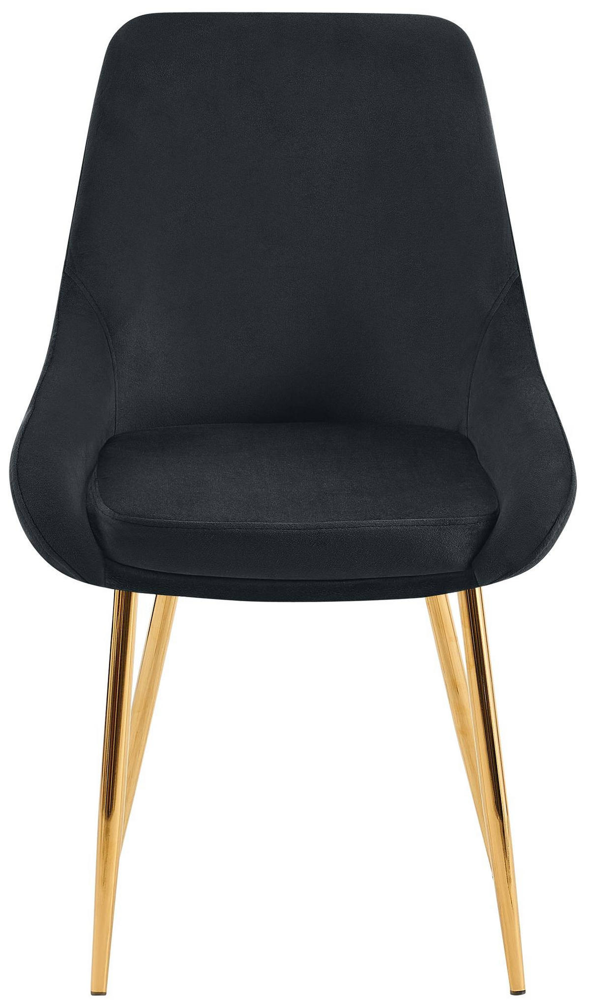 ESSZIMMERSTUHL 2er Set Samt Schwarz - Schwarz, Textil (50/86/53cm) - CLP