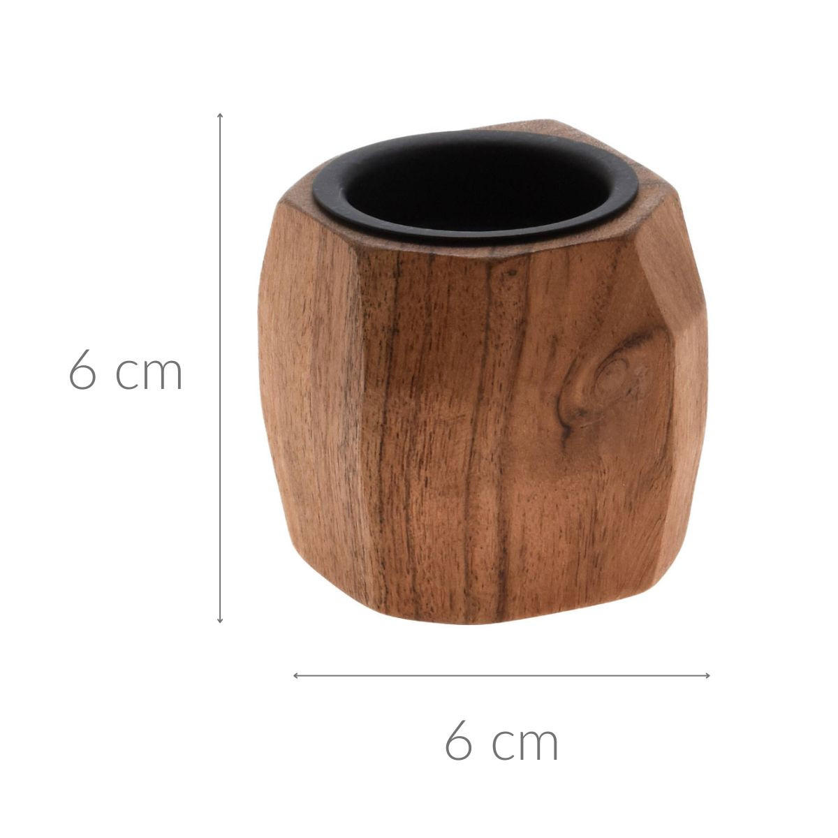 TEELICHTHALTER Akazienholz 6 cm - Braun, Holz (6/6.3cm) - Home Styling Collection